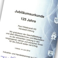 IHK gratuliert Paul Hildebrandt AG zum Jubiläum